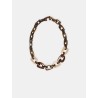 Collier gros maillon marron Max Mara