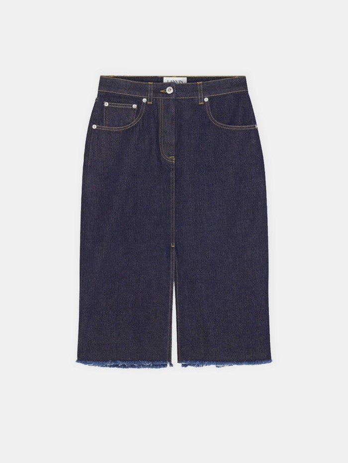 Lanvin - Jupe en denim brut