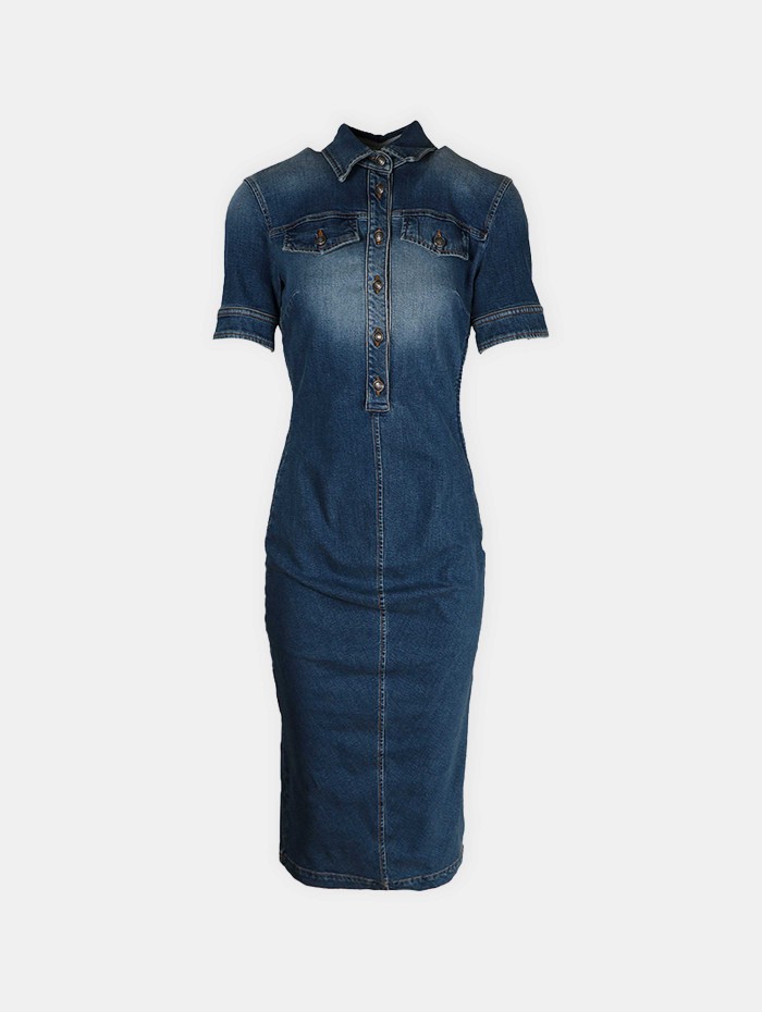 Sportmax - Robe longue en jean