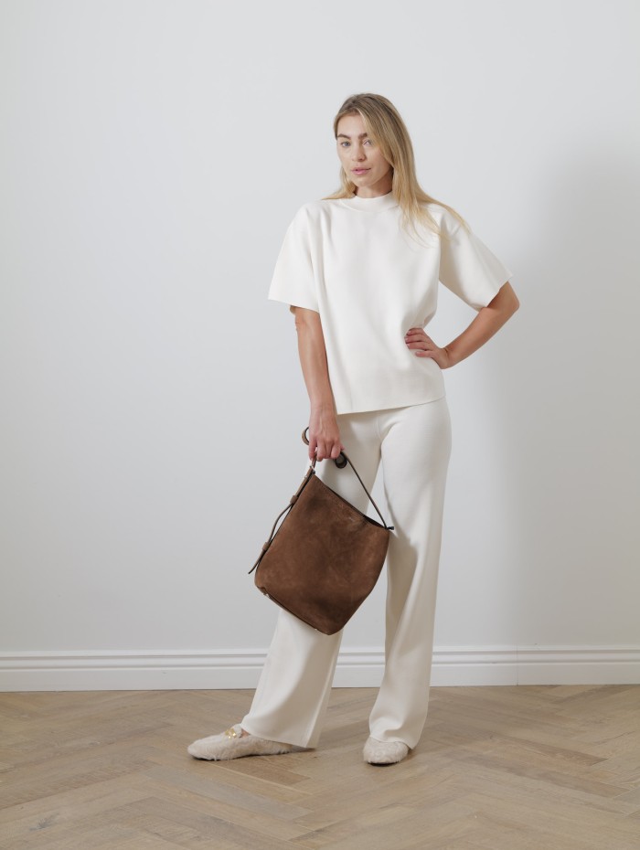 Sac seau en daim - Max Mara - Mademoiselle Pearl