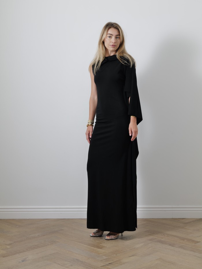 Robe asymétrique noire - Nicchia - Max Mara