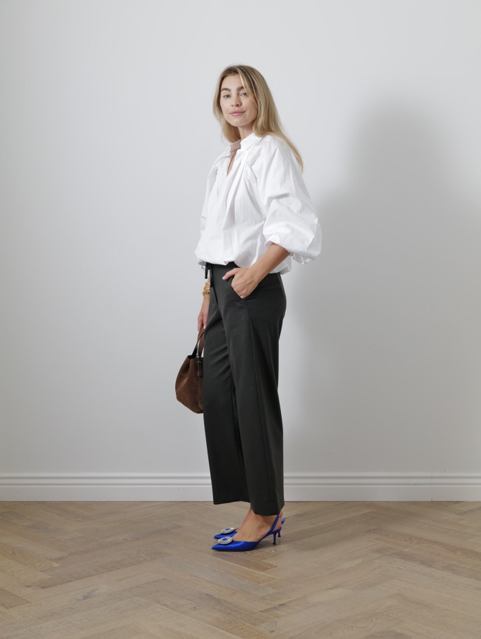 Blouse bouffante - coton blanc - patou