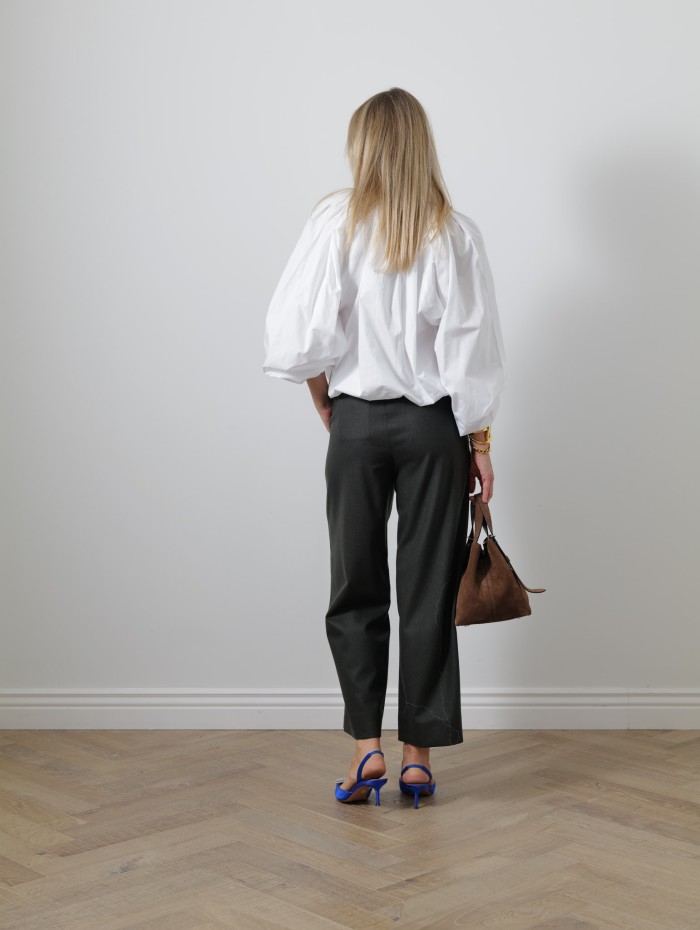 Blouse bouffante - coton blanc - patou