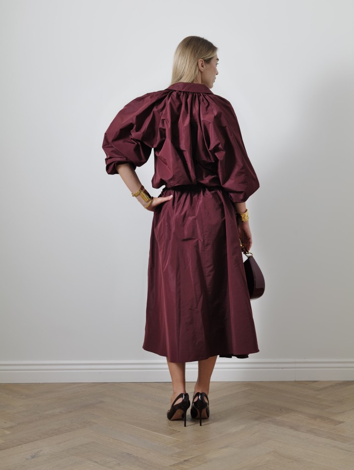 Jupe midi asymétrique - vigne - patou