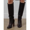 Bottes en cuir bordeaux - AQUAZZURA - Bottes femme luxe - Mademoiselle Pearl