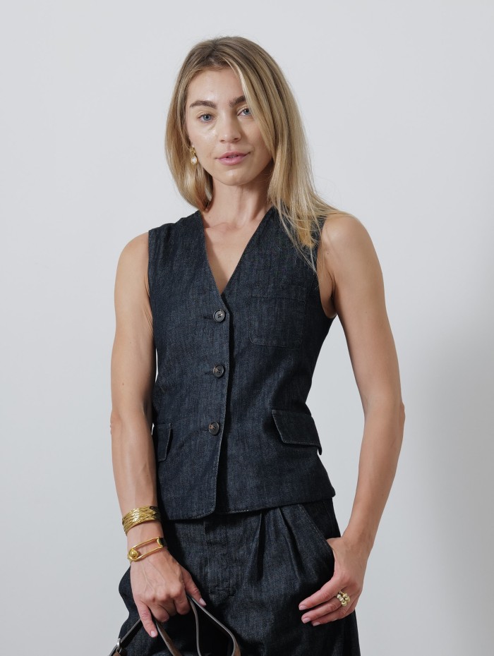 Gilet en denim - Cinzia - Max Mara - Mademoiselle Pearl