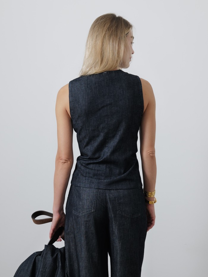 Gilet en denim - Cinzia - Max Mara - Mademoiselle Pearl