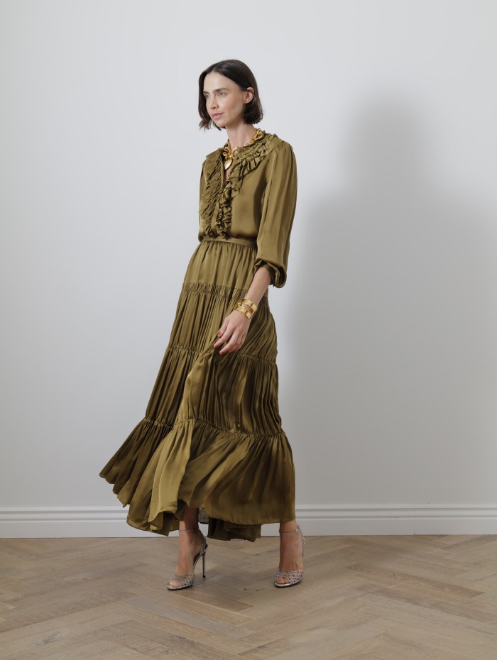 Blouse volants - Rouen silk ruffle front - Ulla johnson