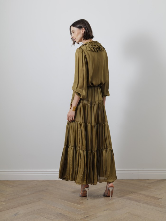 Blouse volants - Rouen silk ruffle front - Ulla johnson
