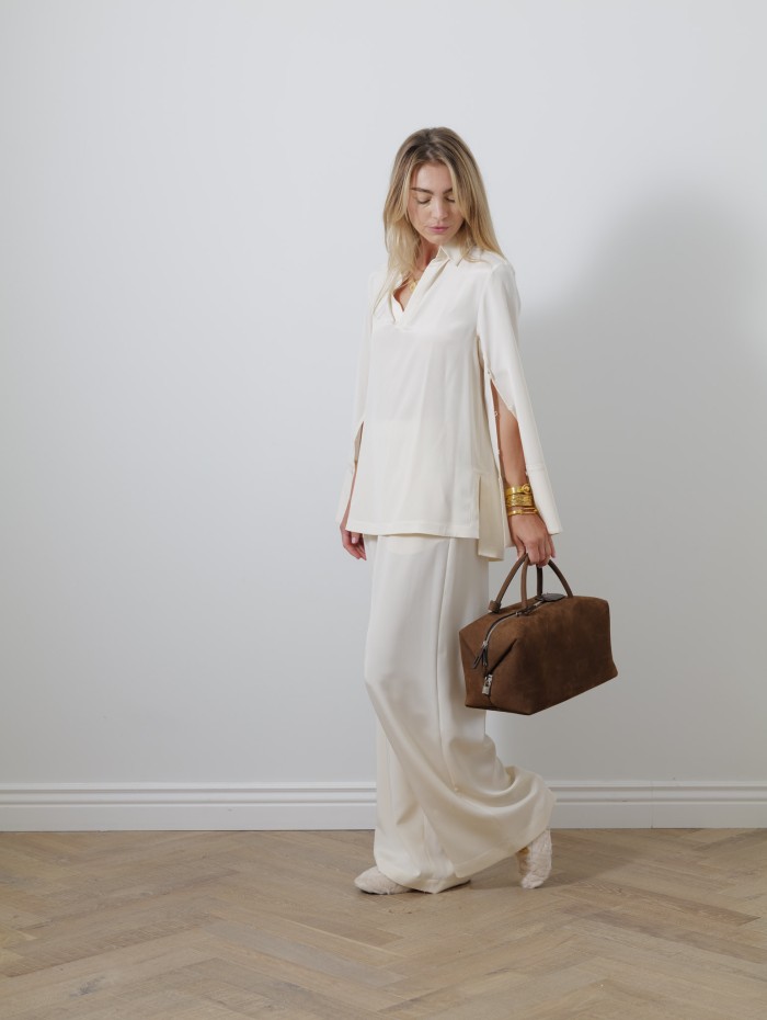Sac Boston en daim - Max Mara - Mademoiselle Pearl