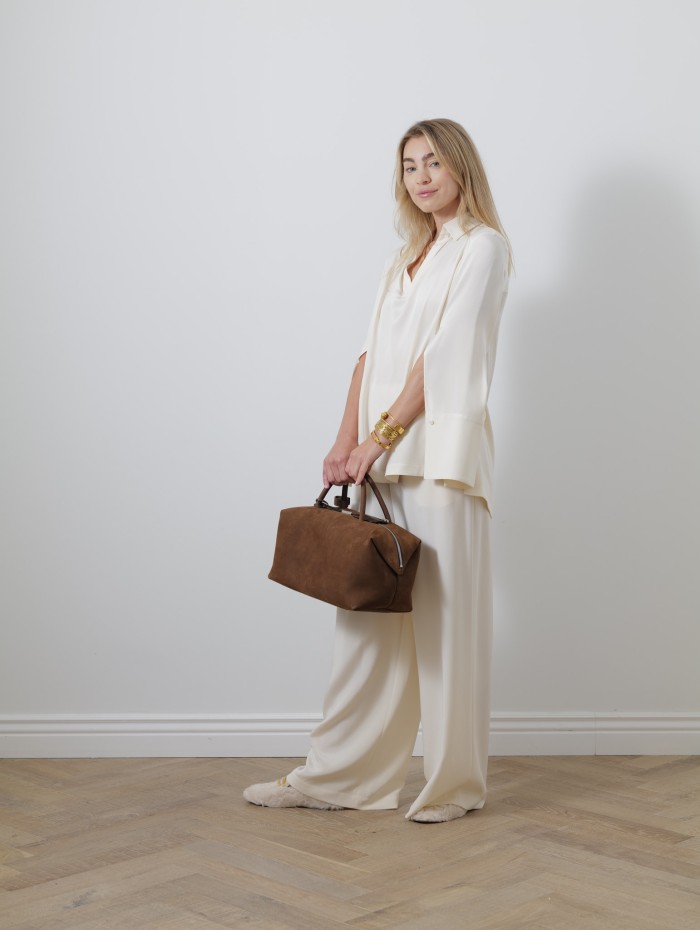 Sac Boston en daim - Max Mara - Mademoiselle Pearl