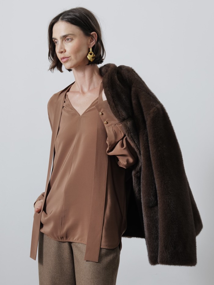 Chemisier avec lavallière - Caco - Max Mara - Mademoiselle Pearl