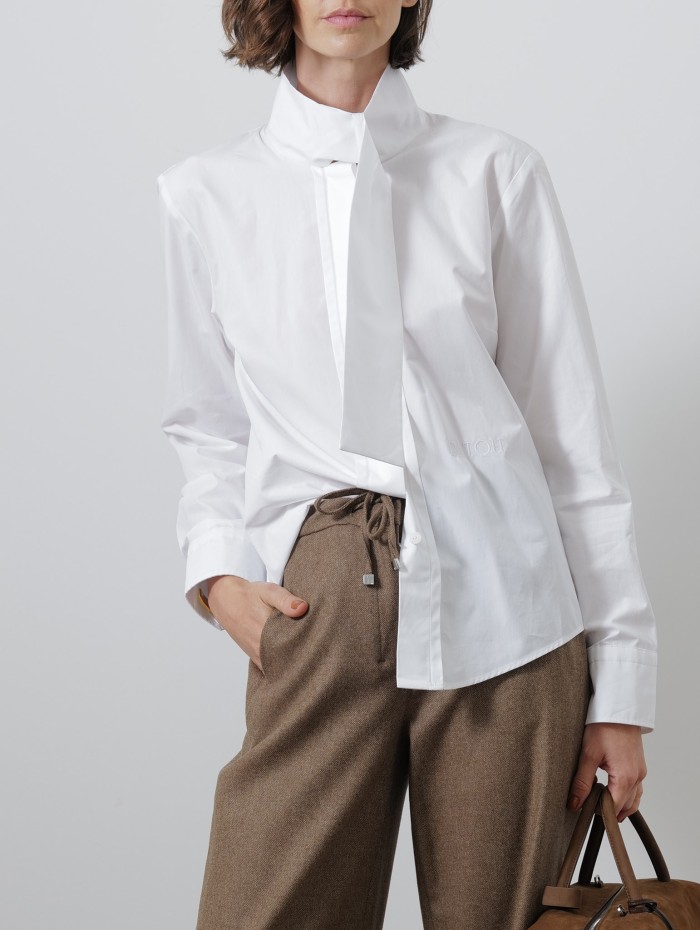 Chemise - Ascot collar - Patou