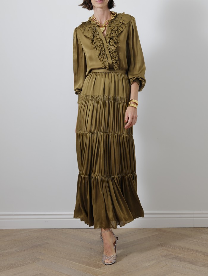 Blouse volants - Rouen silk ruffle front - Ulla johnson