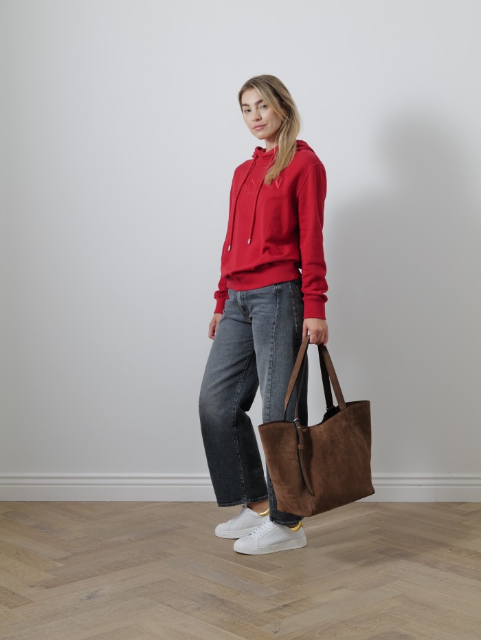 Hoodie à capuche rouge