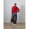 Hoodie à capuche rouge