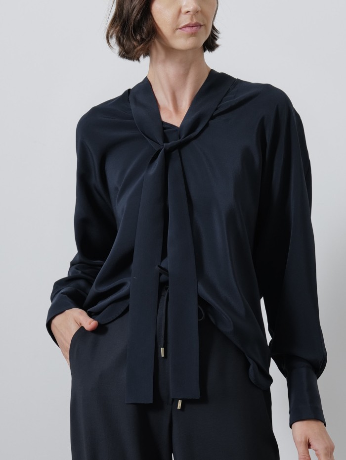 Chemisier avec lavallière - Caco - Max Mara - Mademoiselle Pearl