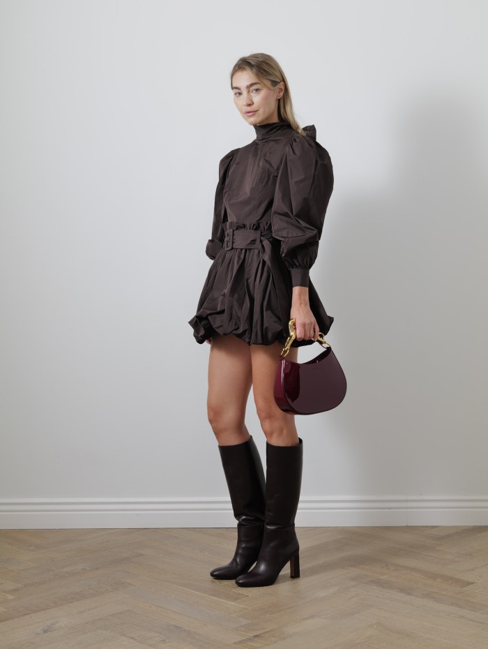 Jupe ballon - Penina silk bubble hem skirt