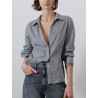 Chemise grise - Ruby - Andrea Lev - Mademoiselle Pearl