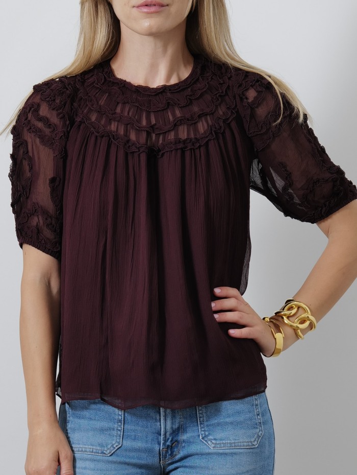 Blouse - Isolda silk smocked - Ulla johnson