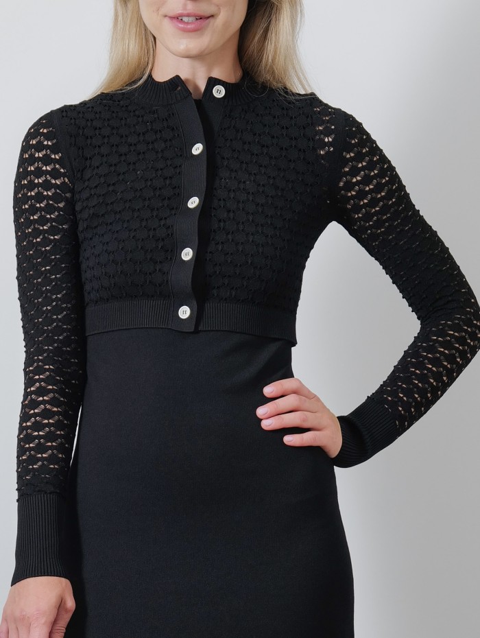 Cardigan - Mailles ajourées - Lanvin