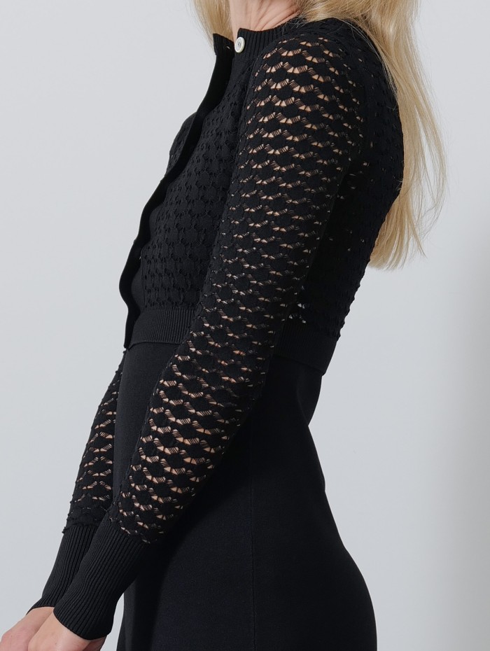 Cardigan - Mailles ajourées - Lanvin
