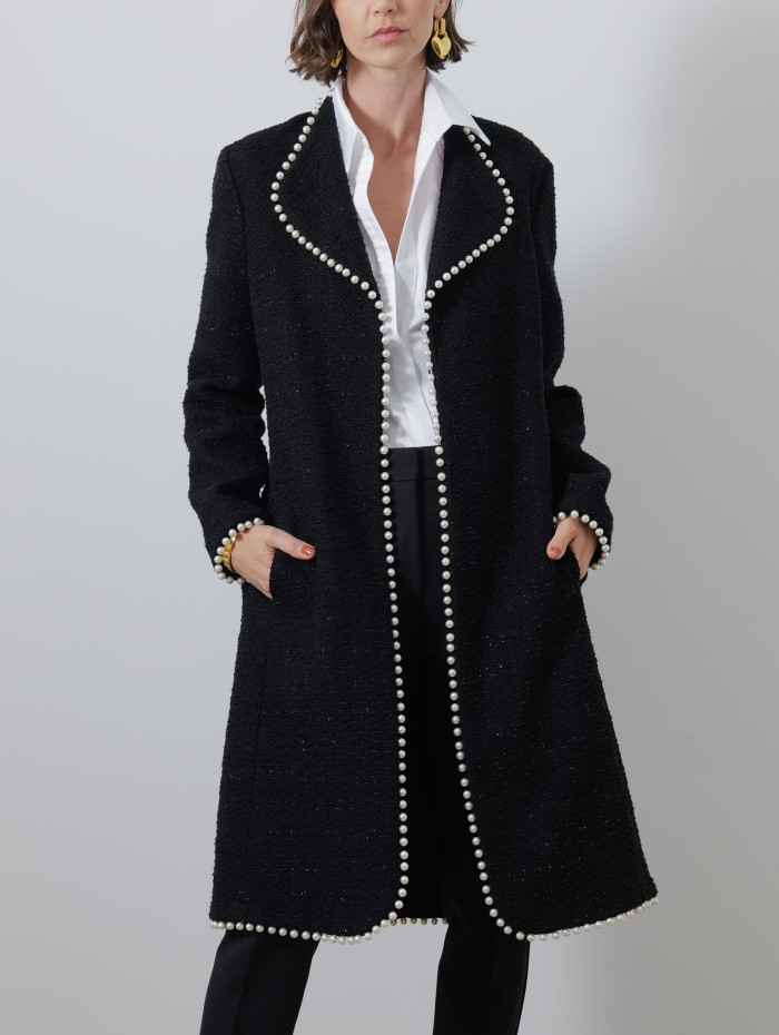 Boutique Pearl - GIAMBATTISTA VALLI Manteau orné de perles