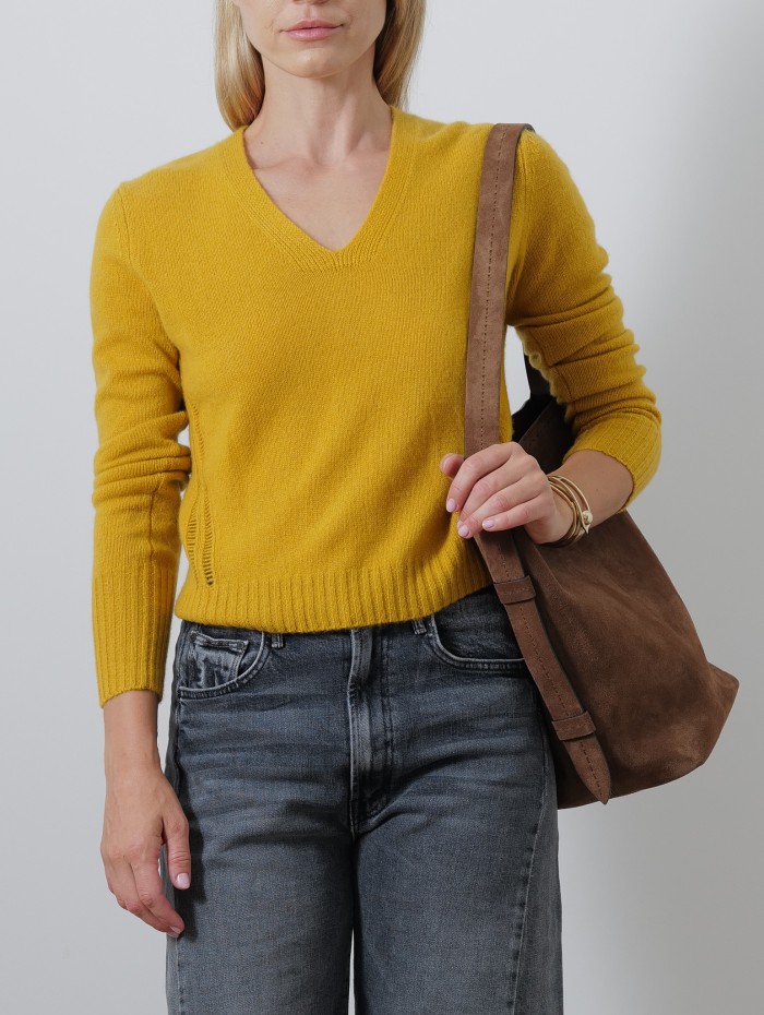 Pull cachemire jaune - Mario - MAX MARA - Pull femme chic
