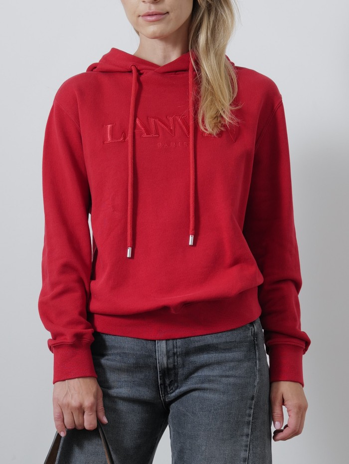 Hoodie à capuche rouge