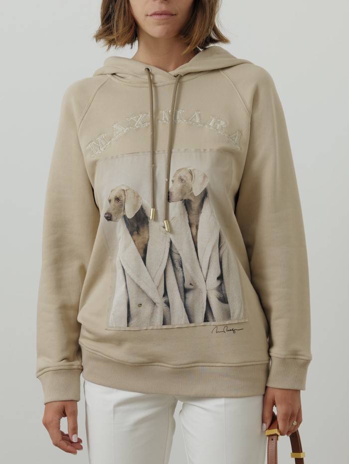 Max Mara - Sweat-shirt beige weimaraners
