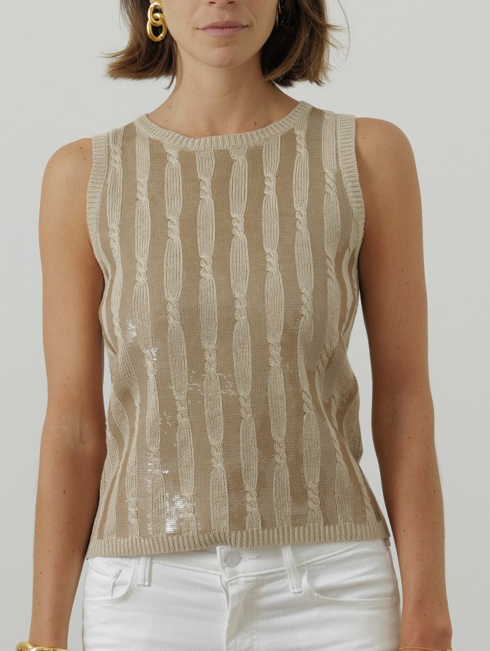 Débardeur à paillettes - Golia - Max Mara - Mademoiselle Pearl