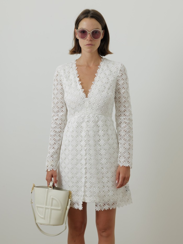 Boutique Pearl - GIAMBATTISTA VALLI Robe blanche en dentelle