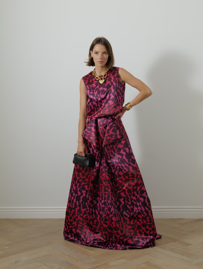 Top fushia - Léopard - Maison Rabih Kayrouz