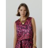 Top fushia - Léopard - Maison Rabih Kayrouz