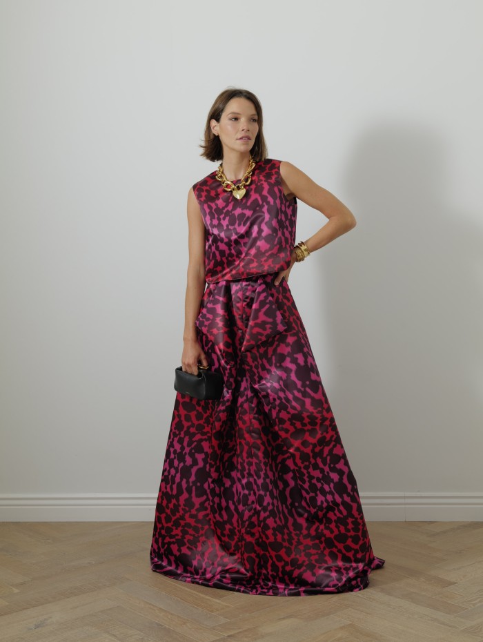 Top fushia - Léopard - Maison Rabih Kayrouz