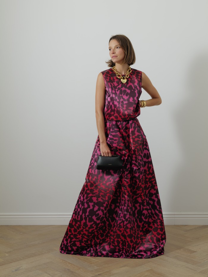 Top fushia - Léopard - Maison Rabih Kayrouz