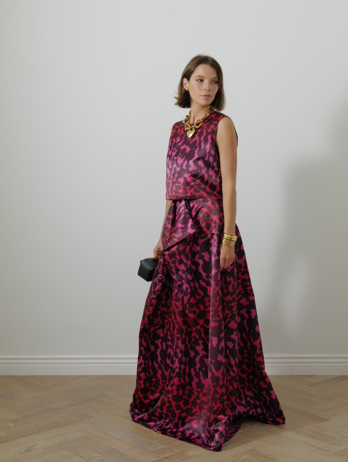 Top fushia - Léopard - Maison Rabih Kayrouz