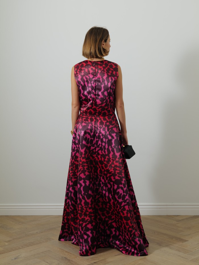 Top fushia - Léopard - Maison Rabih Kayrouz