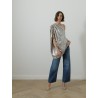 Top asymétrique - Silver - Maison Rabih Kayrouz