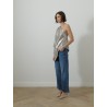 Top asymétrique - Silver - Maison Rabih Kayrouz