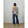 Top asymétrique - Silver - Maison Rabih Kayrouz
