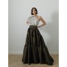 Top asymétrique - Silver - Maison Rabih Kayrouz