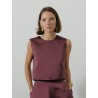 Top satin - Bordeaux - Maison Rabih Kayrouz
