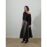 Jupe midi - Cuir - Rohe