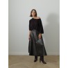 Jupe midi - Cuir - Rohe