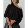 Pull en laine - Aubergine - Majestic Filatures