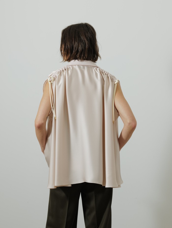 Blouse satinée - Nude - Maison Rabih Kayrouz