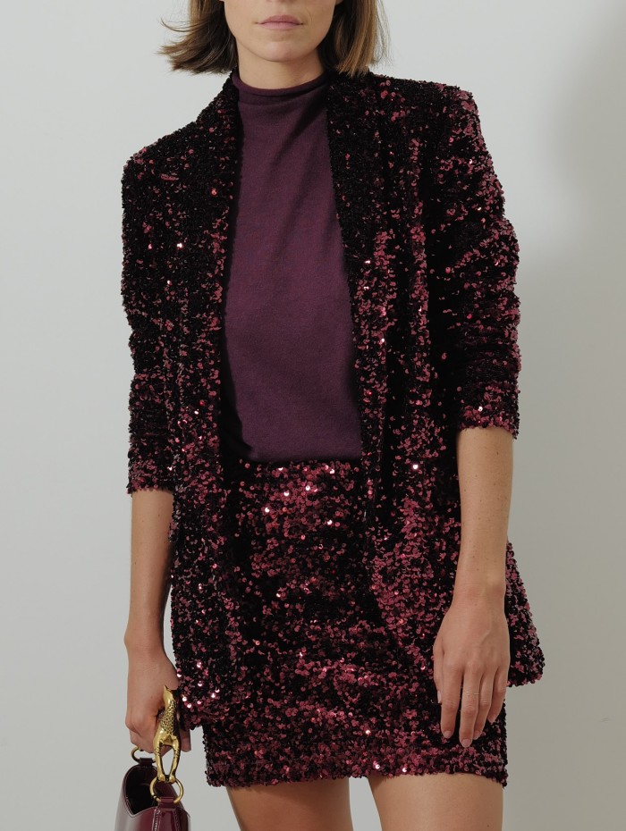 Blazer à sequins - Bordeaux - 26 avenue