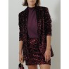 Mini-jupe à sequins - Bordeaux