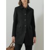 Manteau col claudine - Noir - 26 Avenue